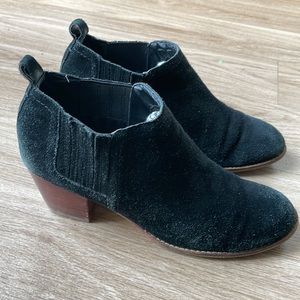 Black Suede Ankle Booties